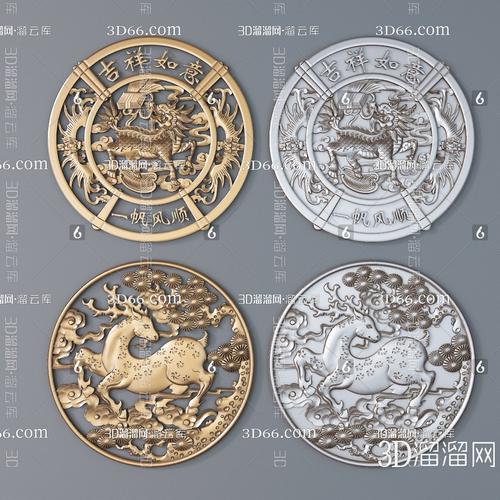 雕花铁艺_五金构件_免费3d模型库